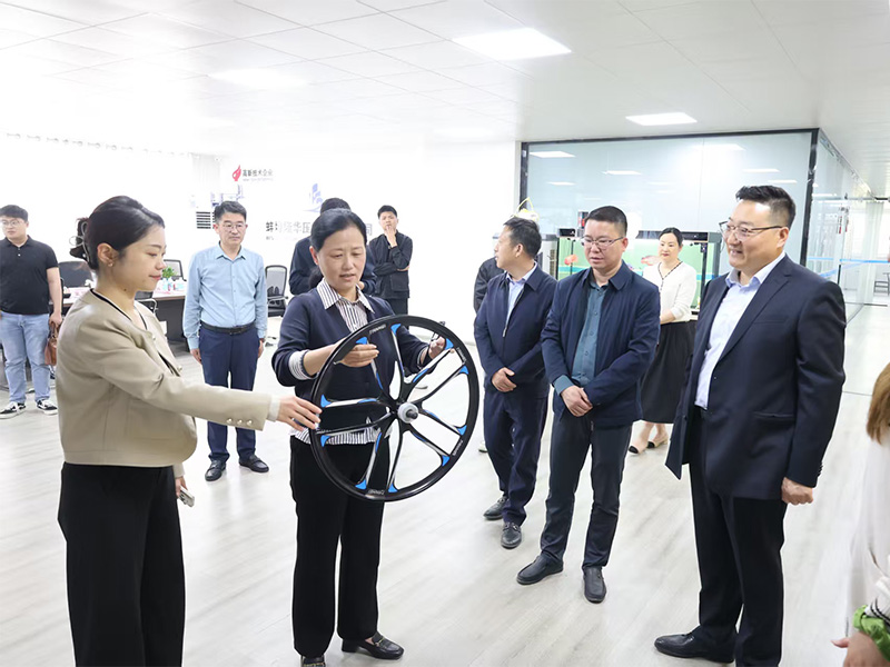 Sang Yanhui, der Sekretär des CPC Bengbu District Committee der Stadt Bengbu, leitete ein Team, das bei Bengbu Longhua Die Casting Machine Co., LTD. forschte.